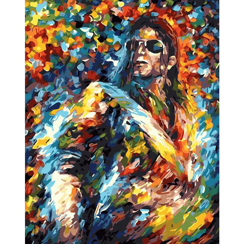 40x50cm DIY digital painting canvas with body art design, three paint brushes, and two hooks