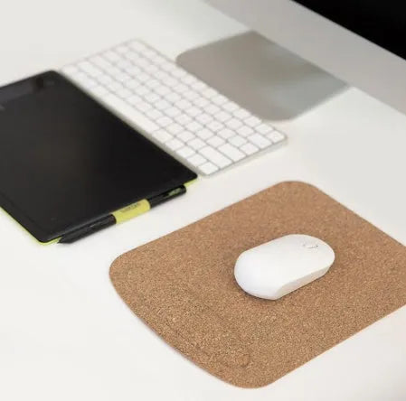 Acorn natural cork wrist mouse pad with carbonized surface, 210 x 265 mm, in colour option A