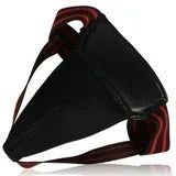 Fighting boxing training crotch protector with hard plastic shell and elastic band, black colour