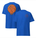 Men's thin polyester mesh short-sleeved t-shirt in maroon colour, pullover style for casual wear