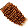 Deep wave human hair 100g brown real hair weave, available in 8 to 26 inch lengths, no knotting or hair loss