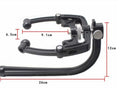 Black PVC wire tangle for fishing rig assembly, 18cm long, on white background