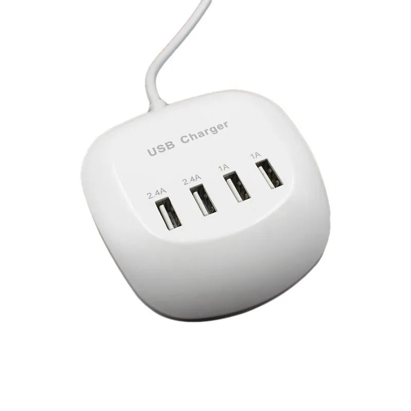 USB wall charger with EU and US plug options for mobile device charging