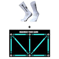 Indoor football training mat for skill lifting practice with rubber cushion surface
