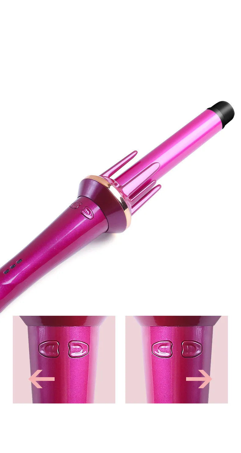 Electric hair curler with tourmaline ceramic barrel for big wave styling in white option