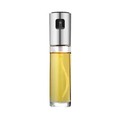 ABS and glass push-type oil vinegar spray bottle with 100ml capacity for kitchen and BBQ use