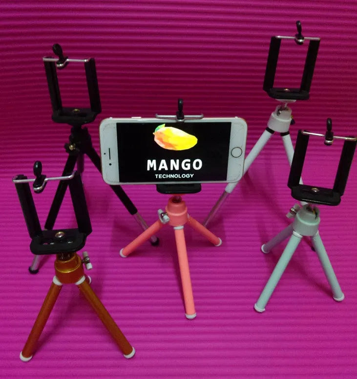 Mini aluminium alloy tripod stand for Apple iPhone, 205mm height, 3D head, black colour