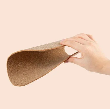 Acorn natural cork wrist mouse pad with carbonized surface, 210 x 265 mm, in colour option A