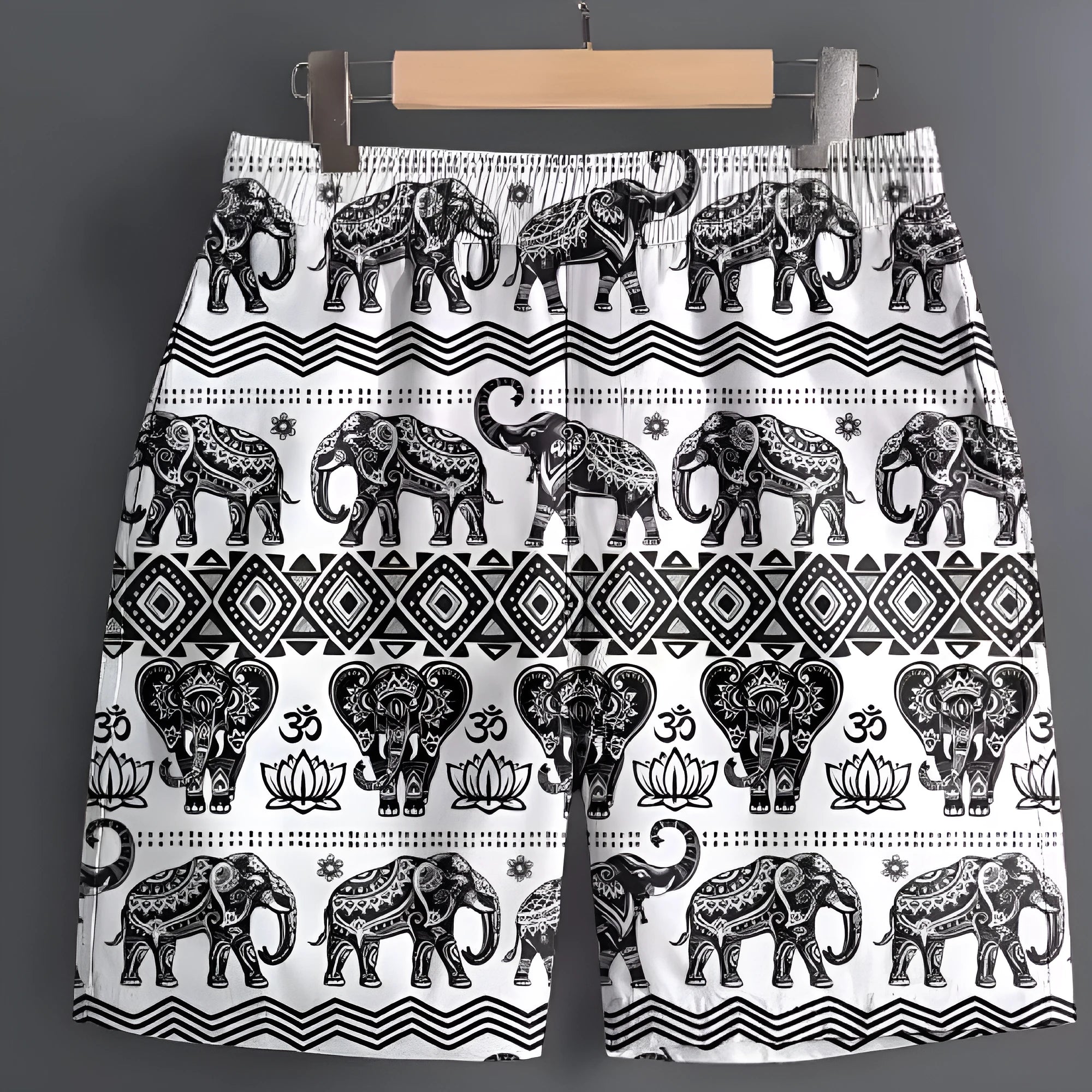Men's polyester outdoor shorts in multiple patterns and colours with size range S to 5XL
