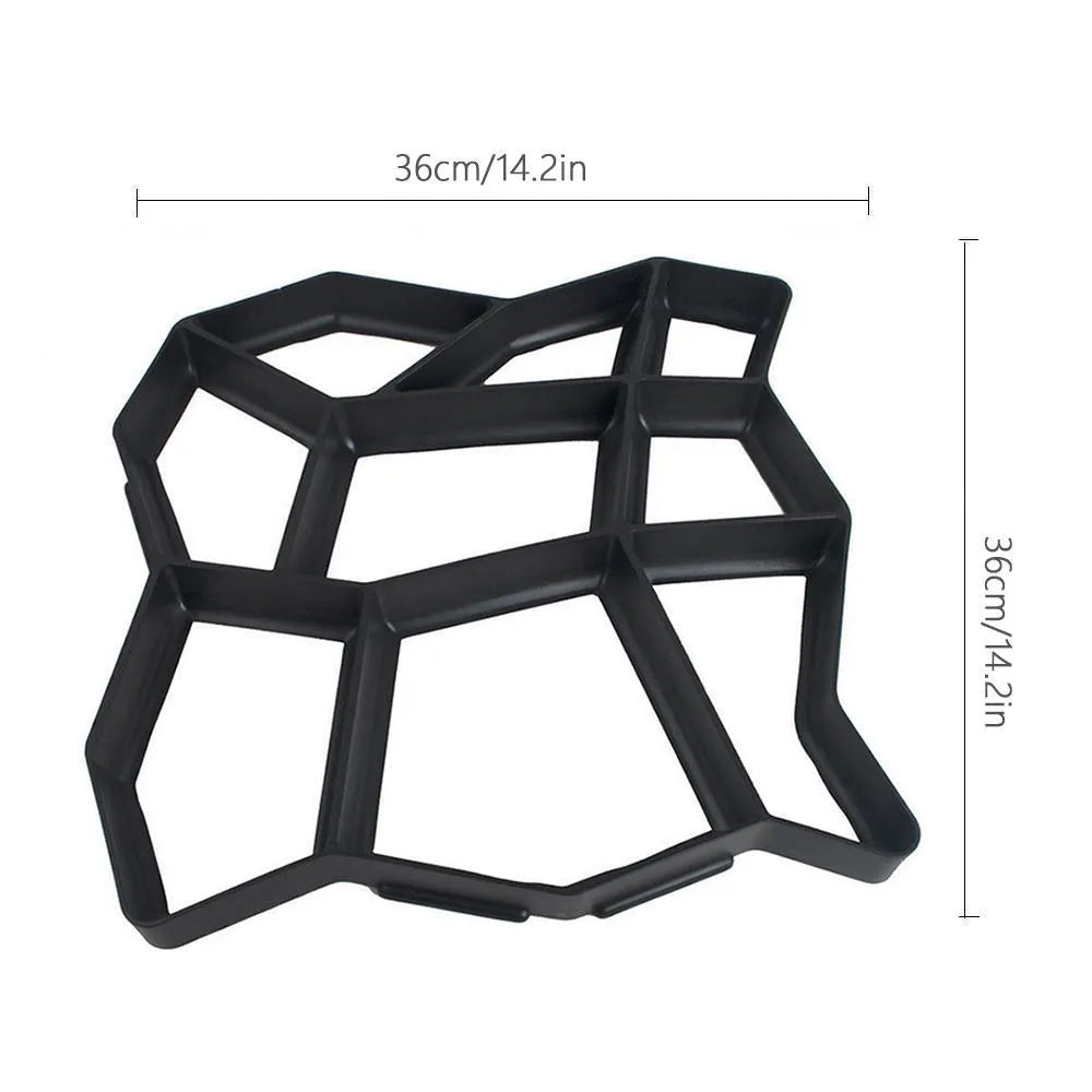 Black plastic goose floor concrete mold 42x43cm for DIY garden path stepping stones