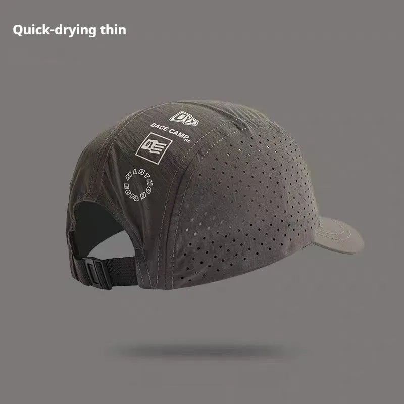 Men's adjustable mesh baseball cap in dome crown style with breathable fabric for summer sports