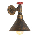 Industrial wrought iron pipe wall lamp antique style with E27 holder for bar table decor