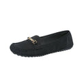 Women's casual flat shoes in thin plus size fit with artificial PU upper in three colour options