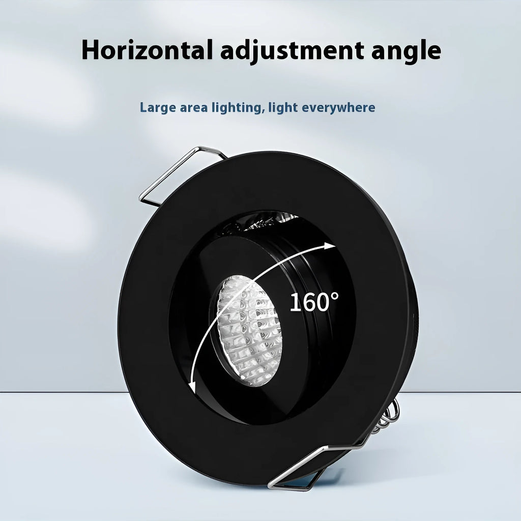 LED mini spotlight embedded concealed ceiling light aluminium housing white finish 1W 3W options