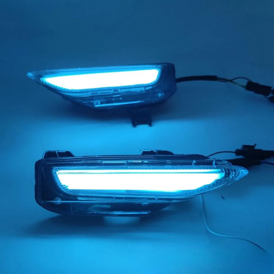 Infiniti Q50 Q70 front bumper LED replacement lamp unit with integrated turn signal, fog and daytime running lights