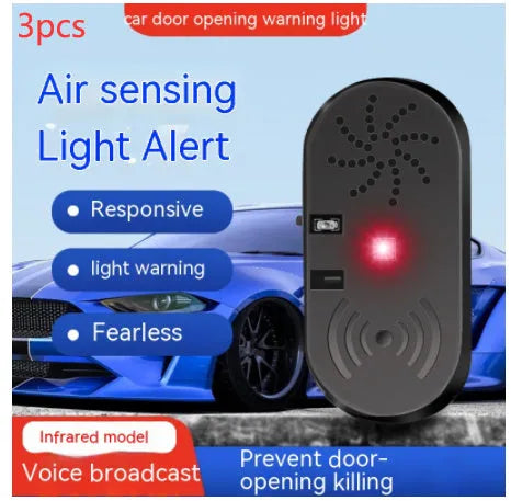 Black ABS plastic car door reminder with infrared sensor for vehicle safety