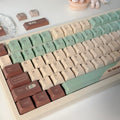 Matcha coloured mechanical keyboard key caps with cross satellite shaft design for switch compatibility