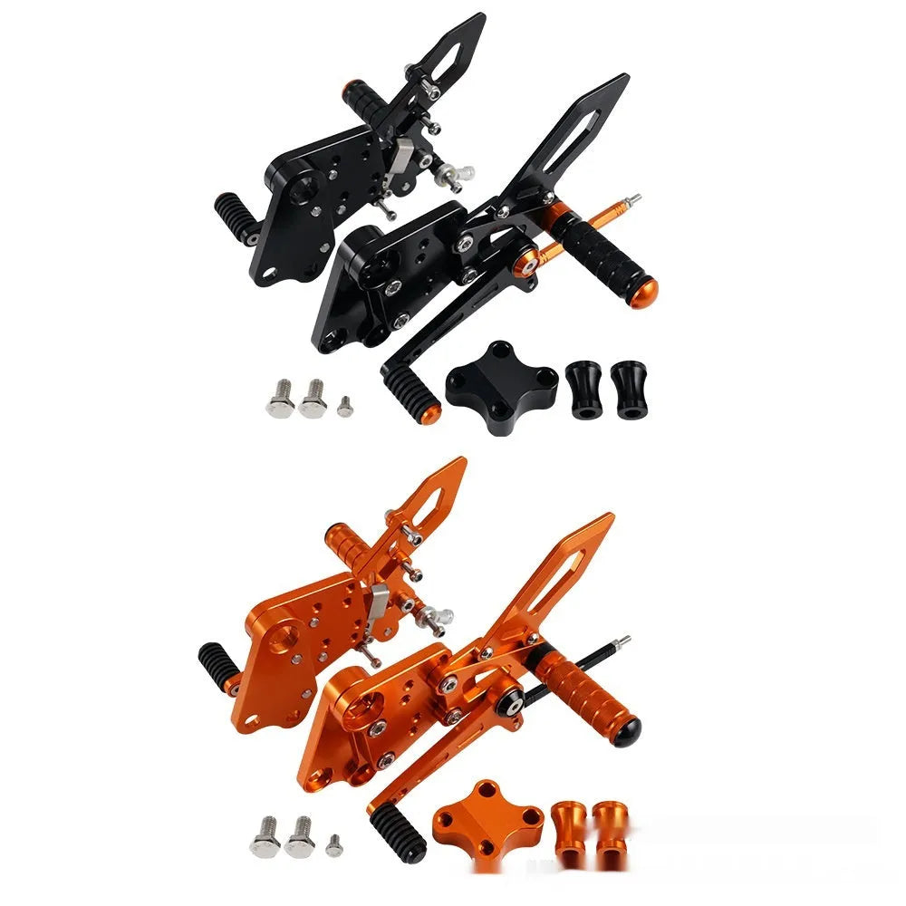 KTM DUKE rear shift pedal support assembly kit in black and orange colours