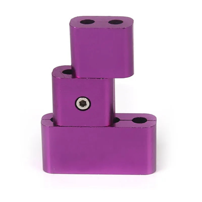 Three-piece metal car fastening clamp in six colour options measuring 55x30x25mm