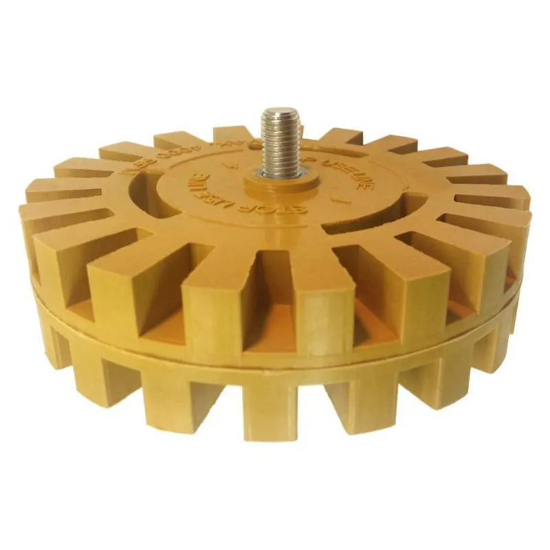 100mm rubber car decal remover disc for electric drill, removing vinyl pinstripe from car door