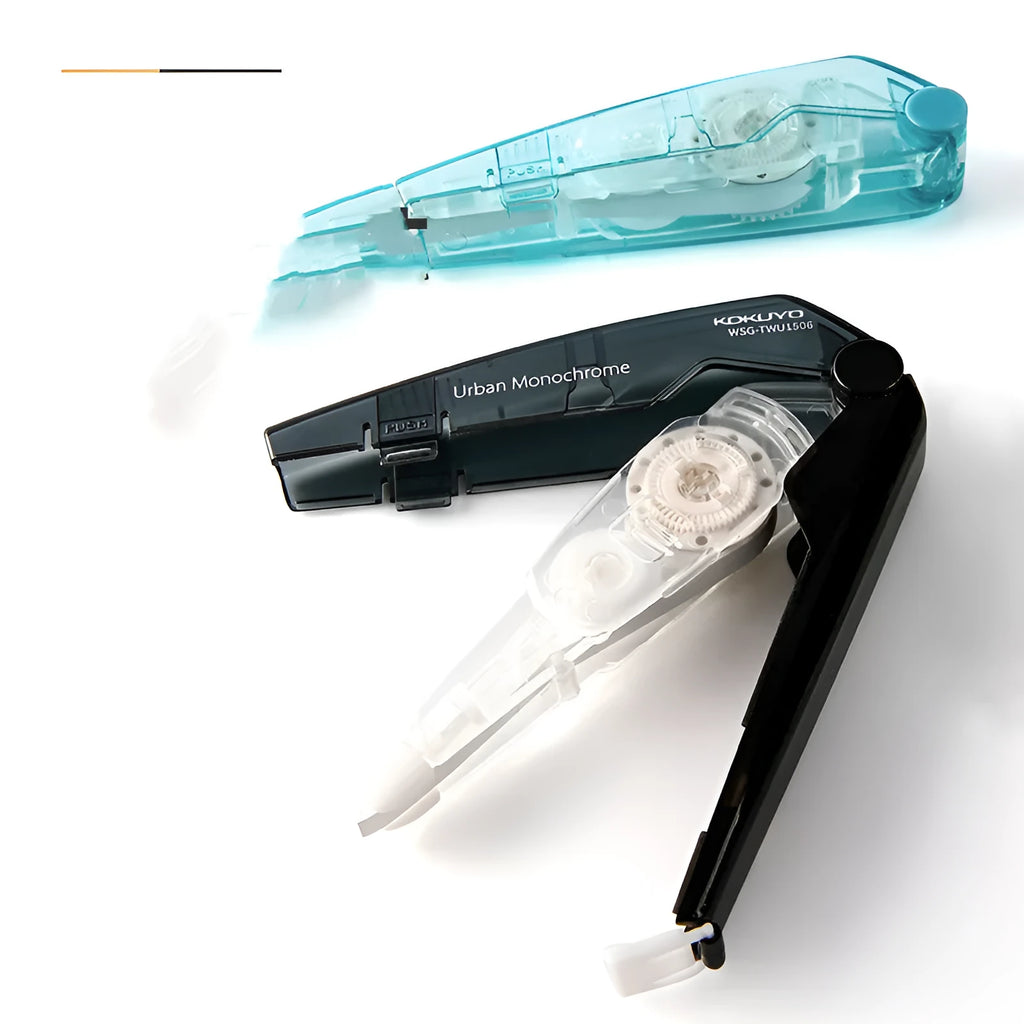 WSG-TWC1506 transparent correction tape refill in pastel blue, pink, yellow, and clear colours.