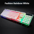 Gaming keyboard USB cable with glowing light effect in white and black colour options
