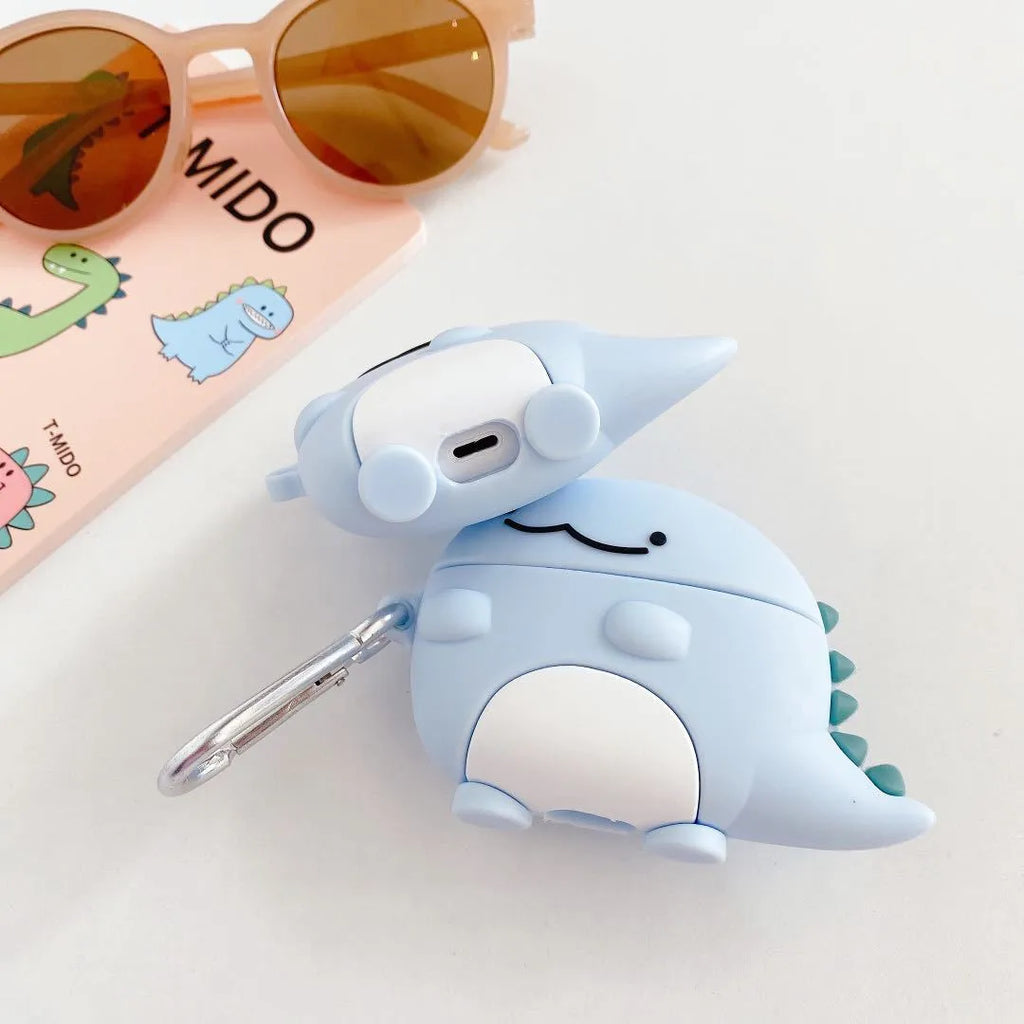 Blue baby dragon silicone protective case for Apple AirPods earbuds