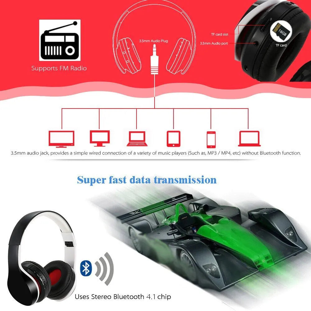 Hieha OY712 sports foldable waterproof Bluetooth headset with mic and 40mm driver