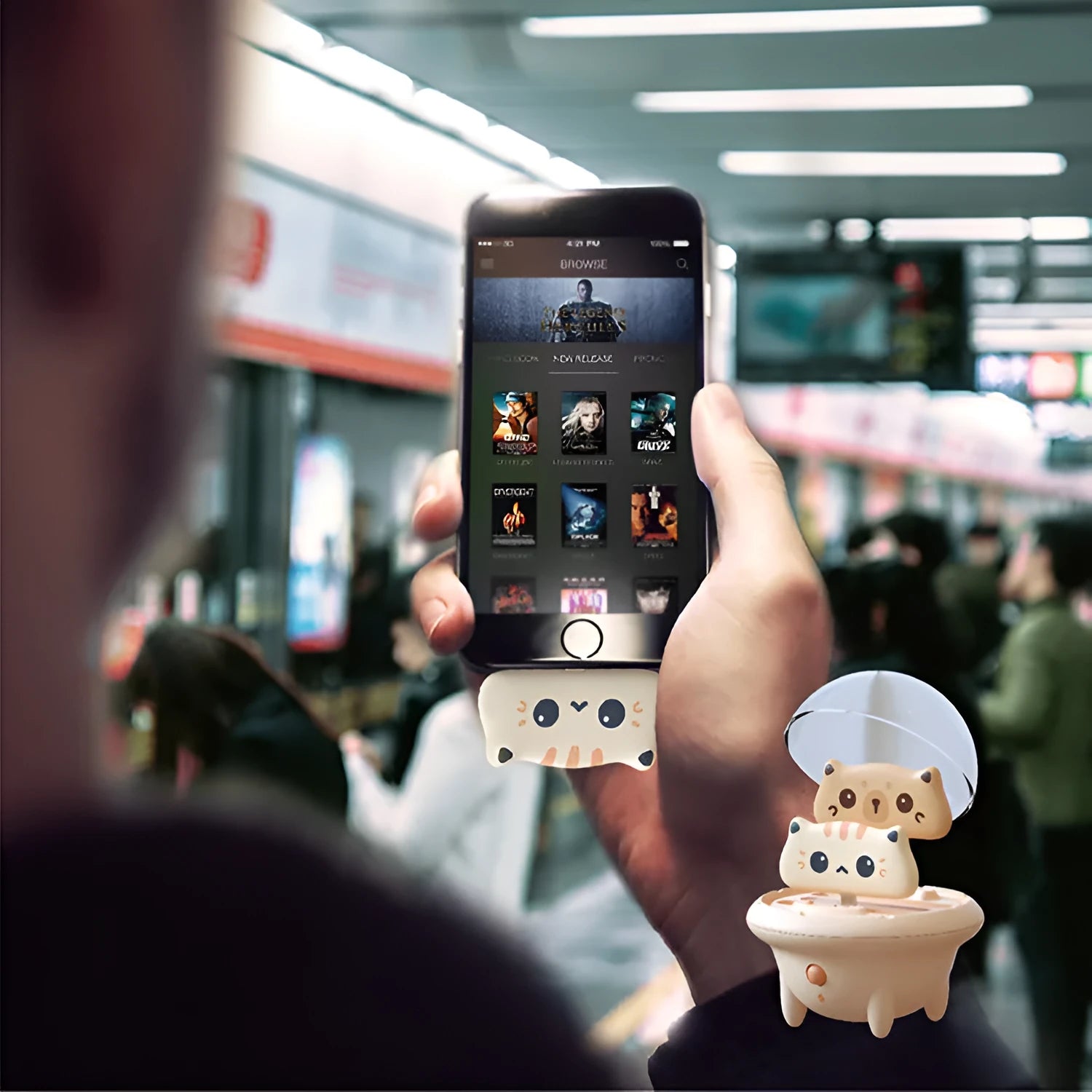 Cartoon design Apple compatible fast charging power bank in Bear or Cat style