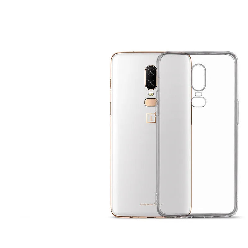Transparent TPU phone case back cover for OnePlus 3T to 8 Pro and Nord models