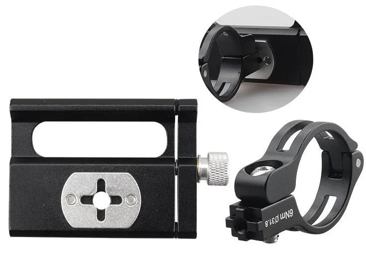 Aluminium alloy bicycle mobile phone holder in black with 50cm width for navigation mounting