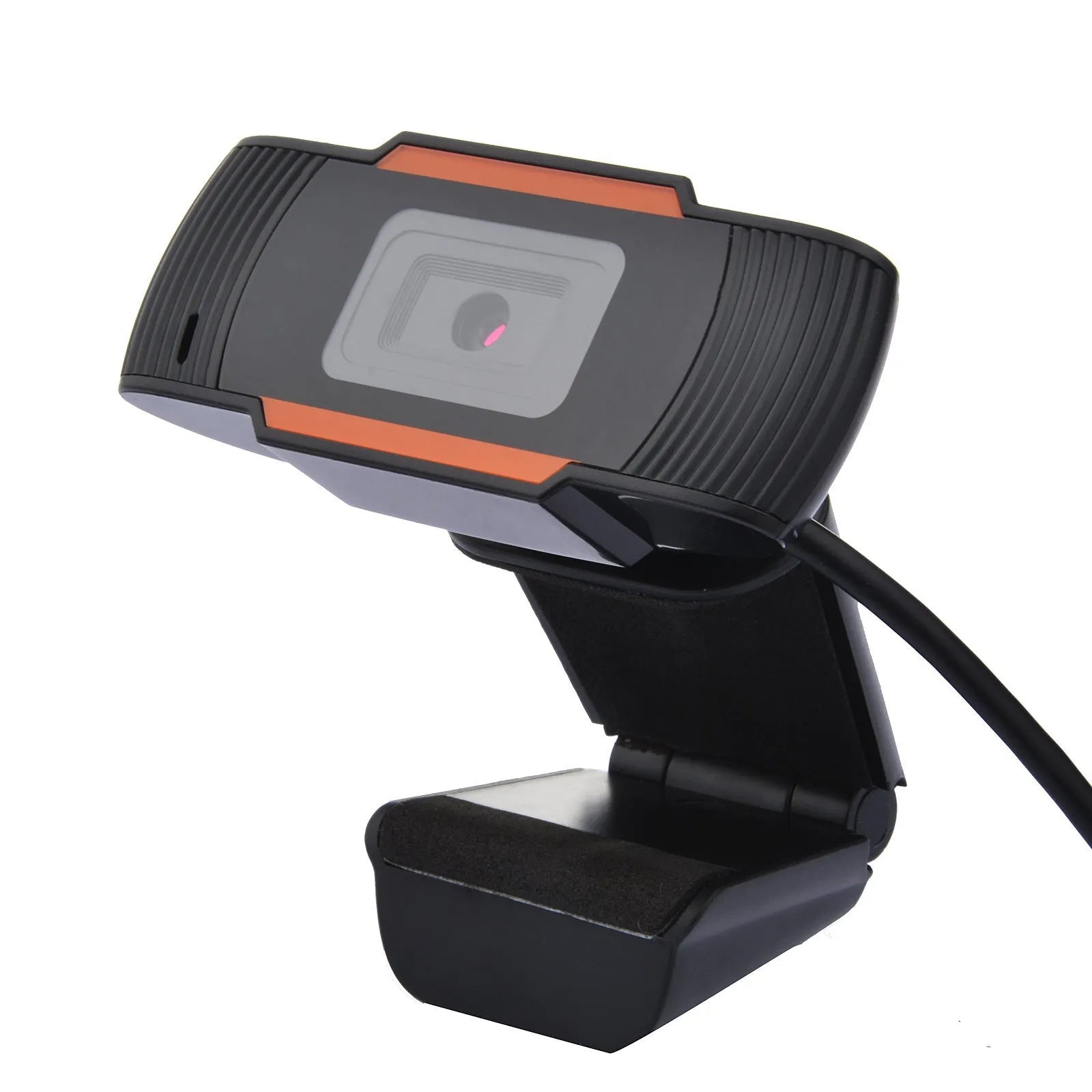 12.0MP USB 2.0 webcam in black and silver with 140cm cable, 360-degree rotatable head