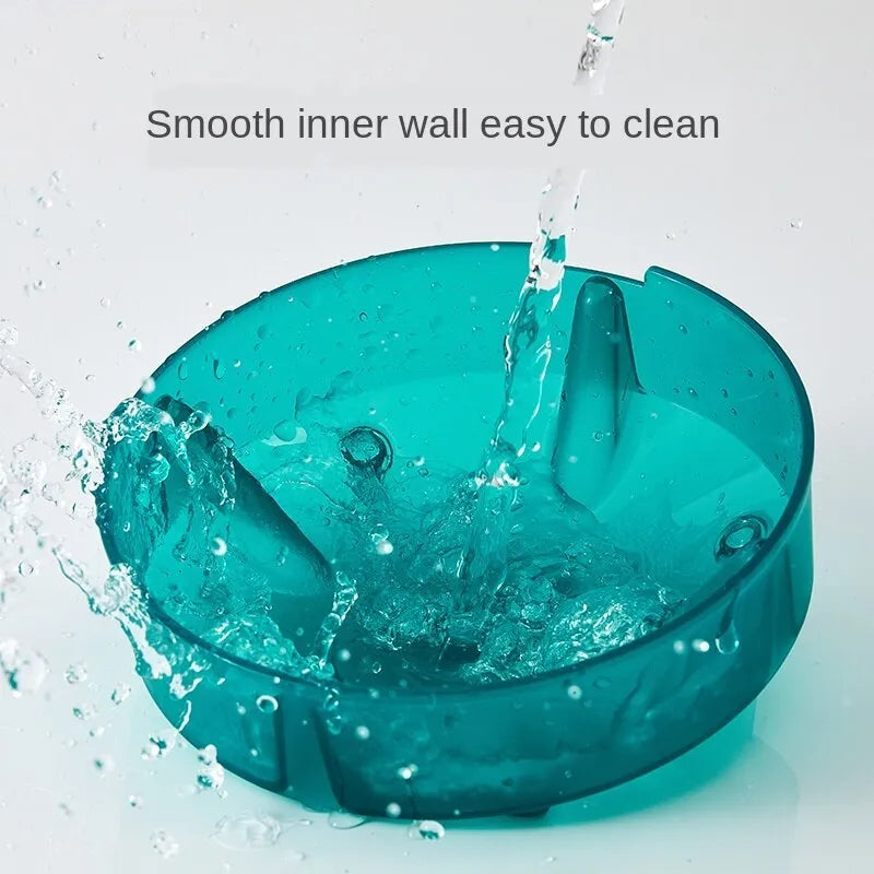 Cat disposable food bowl with green bowl base, disposable paper bowl, and non-slip foot pad, 17.8cm diameter