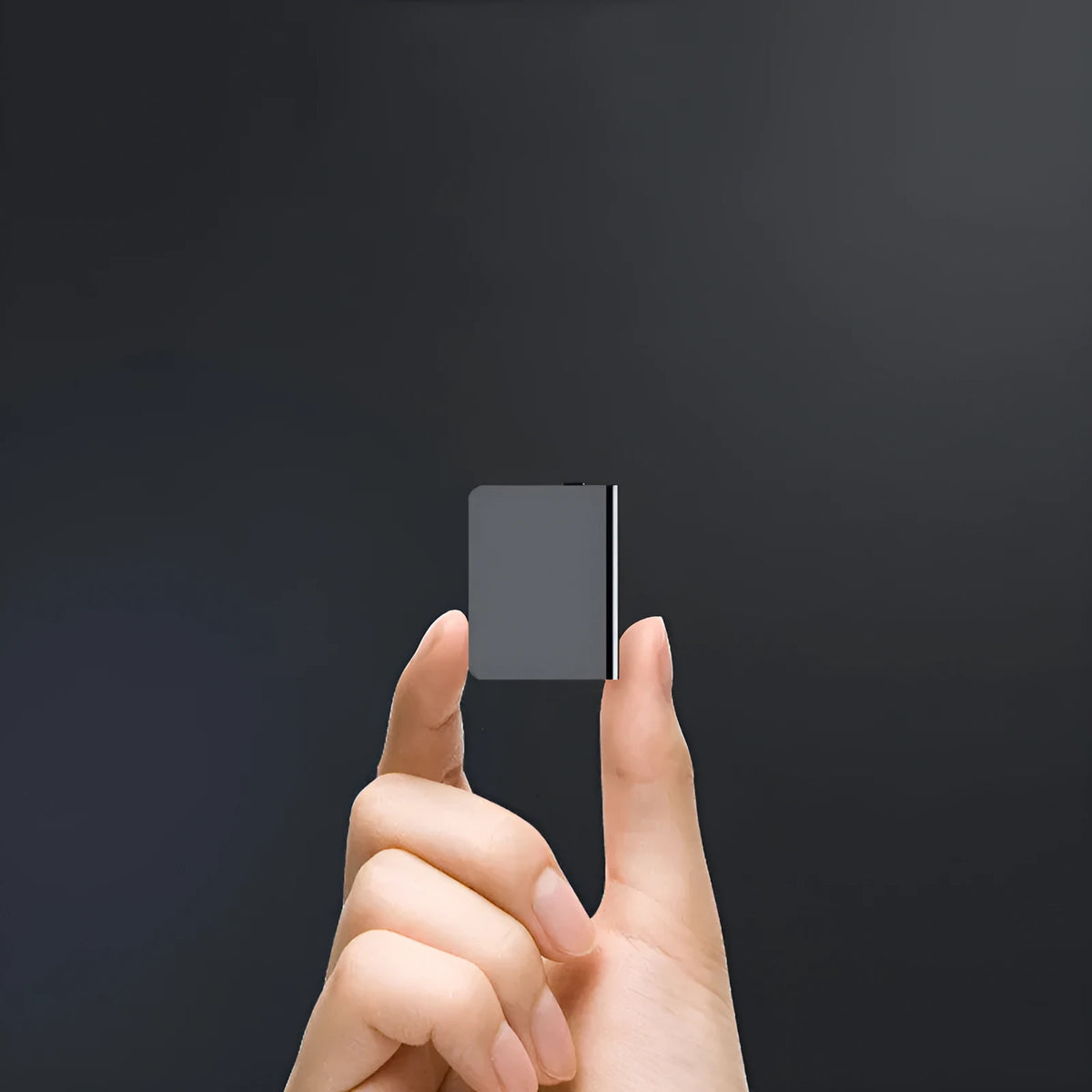 Black zinc alloy digital voice recorder with noise reduction and USB 2.0