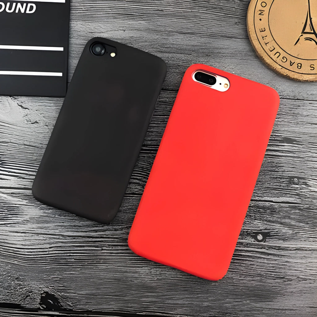Thermal sensor phone case for iPhone 6, 6S, 7, 8, Plus - black silicone cover with colour-changing effect