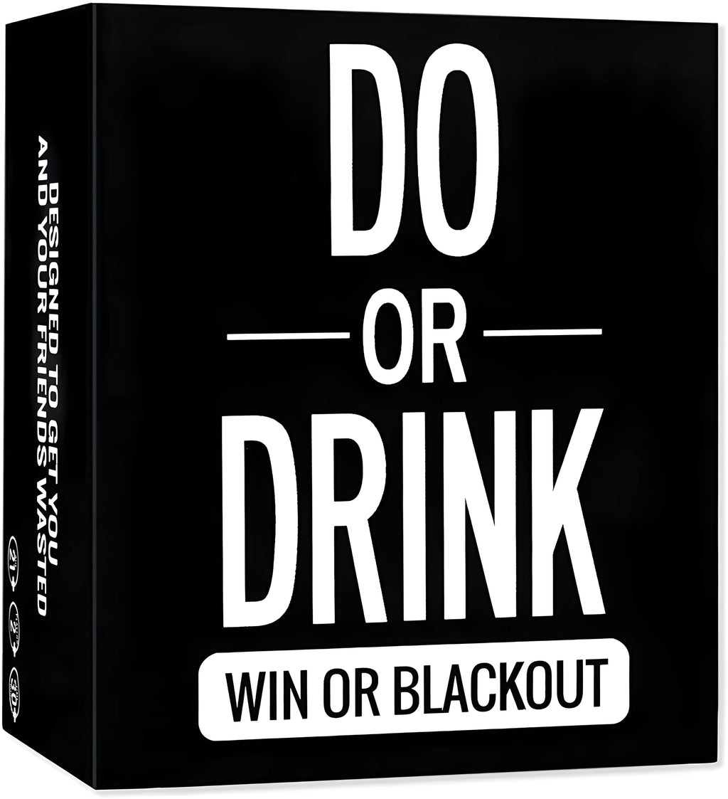 DO OR DRINK board game card set in colour box with coated paper cards for interactive party play