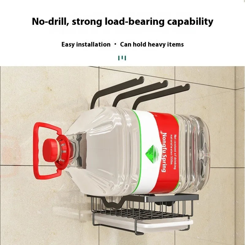 Foldable plastic kitchen rack in New Chinese style mounted on wall or placed on desktop for rag draining