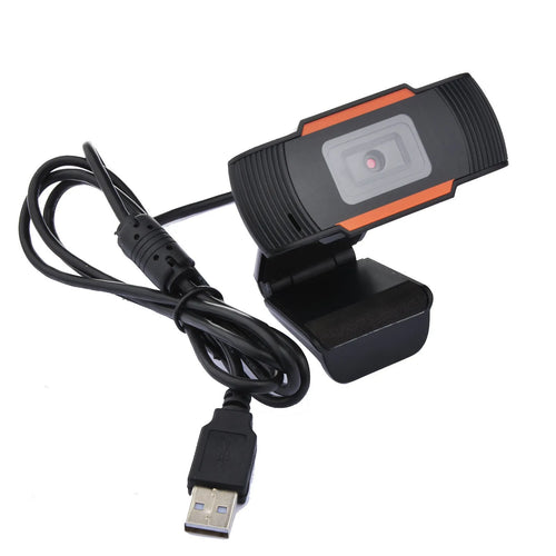 12.0MP USB 2.0 webcam in black and silver with 140cm cable, 360-degree rotatable head