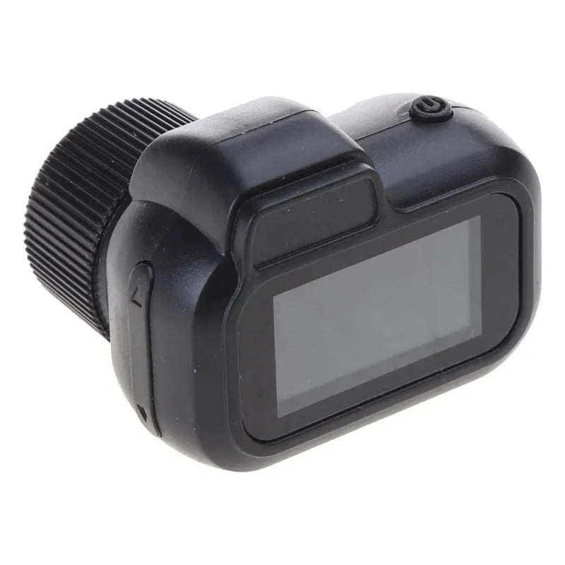 Retro style black mini camera with built-in screen for 1080p HD video recording