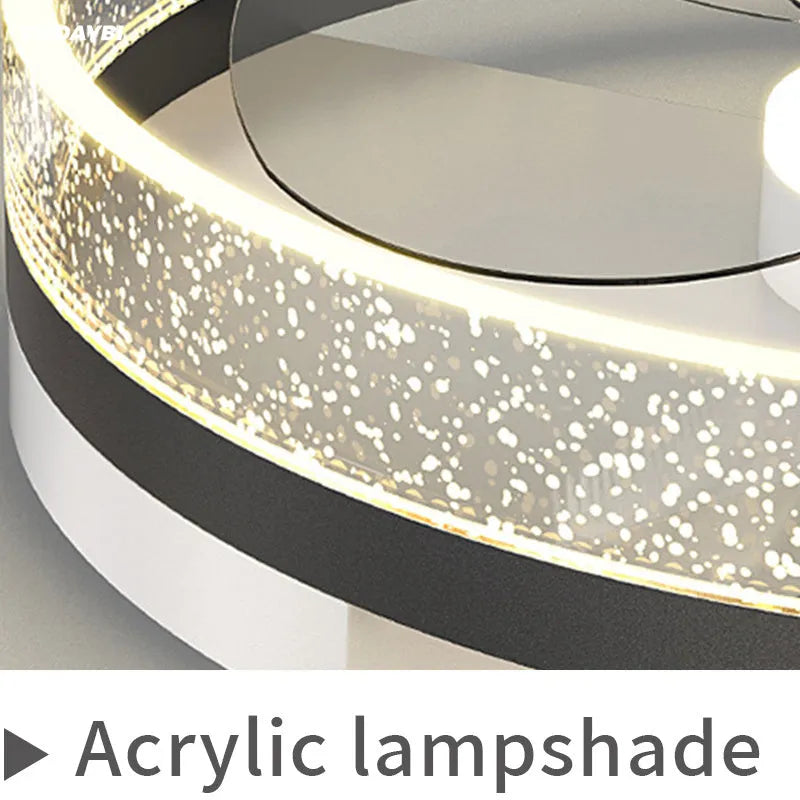 Landi simple modern Nordic style iron ceiling lamp with LED light for a children's bedroom.