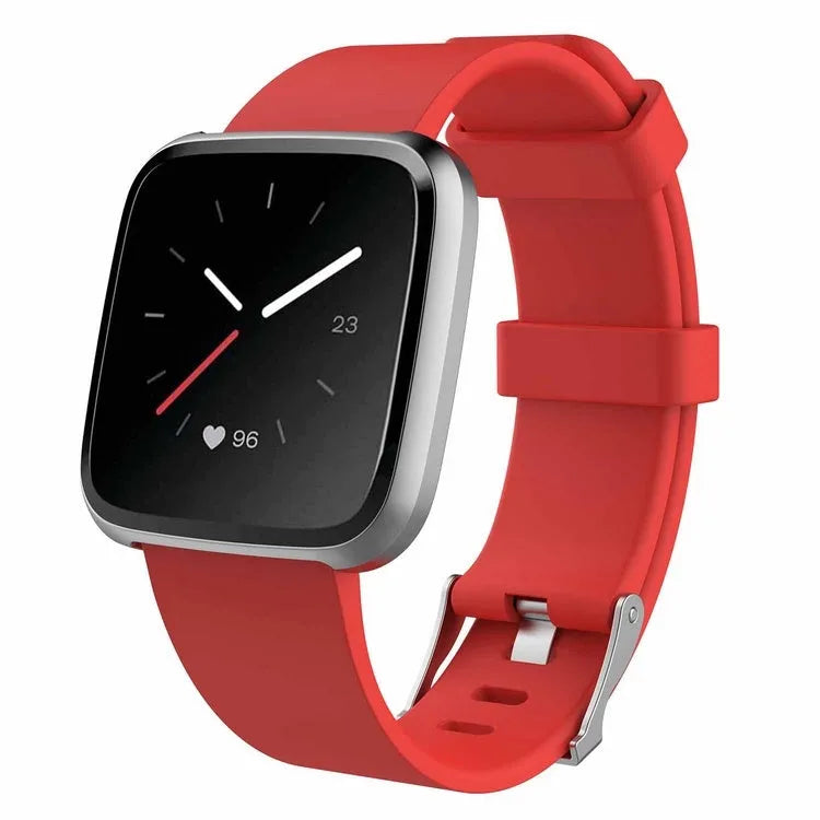 Fitbit Versa Lite replacement watch strap in TPE material showing colour and size options