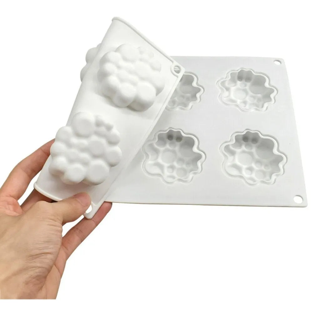 Round silicone cake mould with bubble tower pattern design for baking