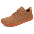 Men's wide toe hiking shoes in army green with Flyknit upper and rubber sole