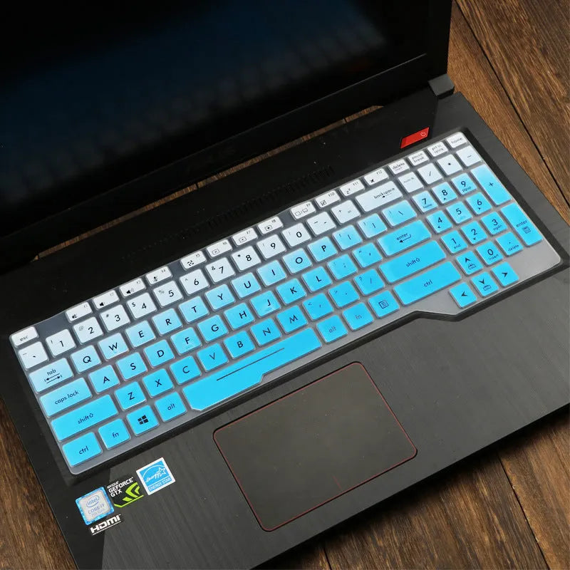 ASUS Flight laptop keyboard protective film in various colour options including gradient and translucent finishes