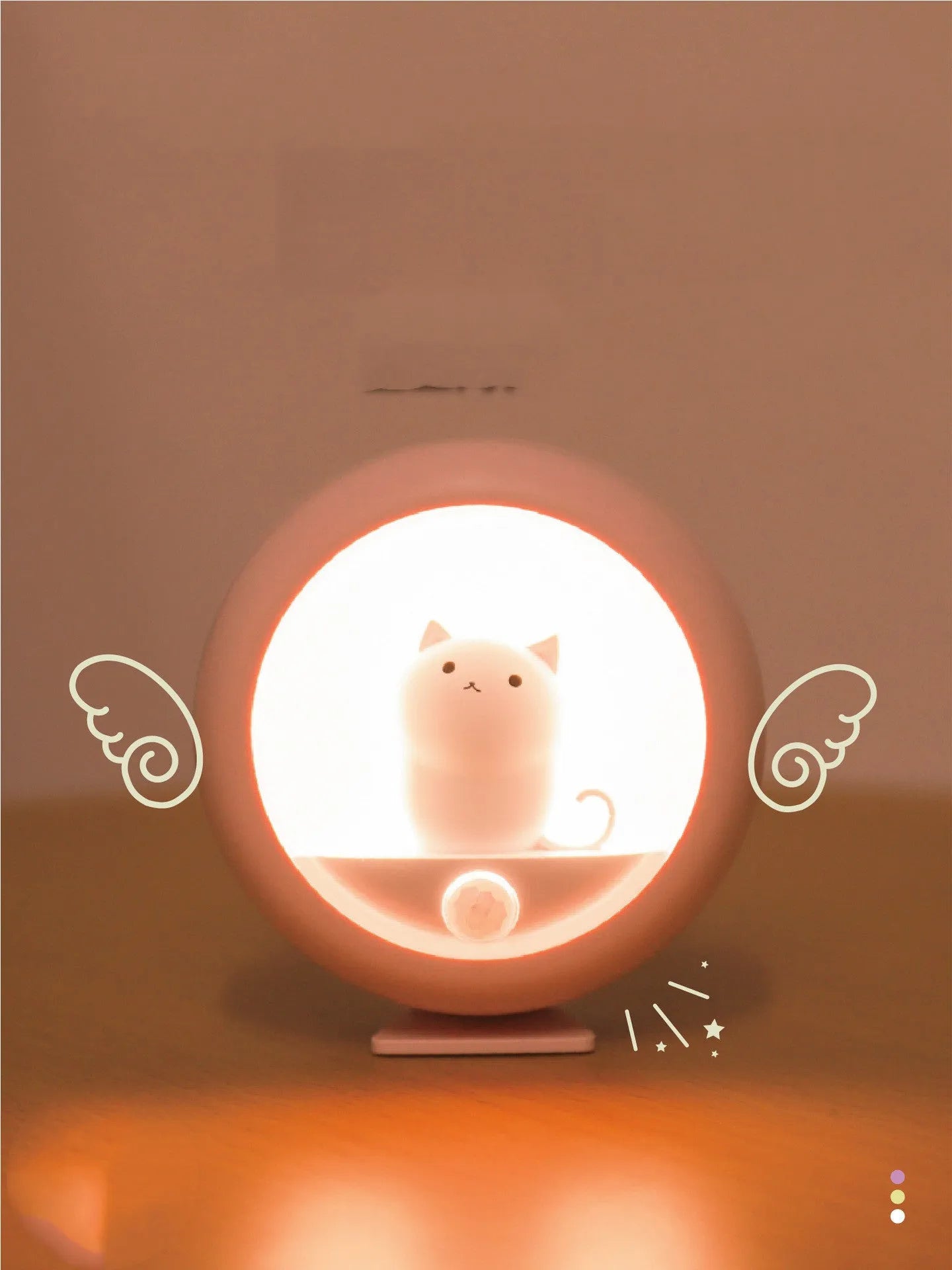 Baby bedside night light with projection feature in three colour options