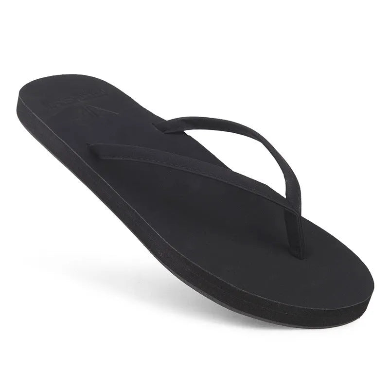 Men's Korean leisure style flip flop slippers in black, brown, grey and white colours