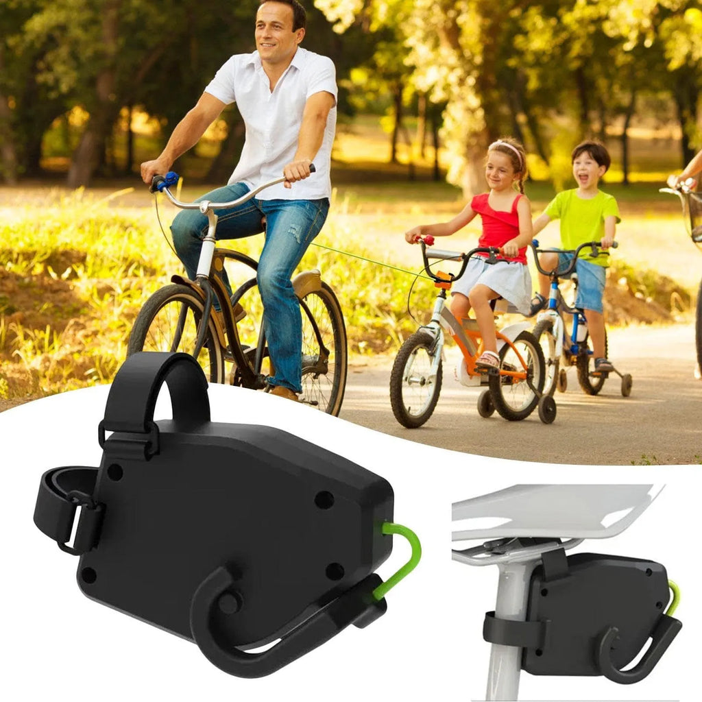 Black plastic bicycle trailer tow rope for mountain bike child trailer attachment