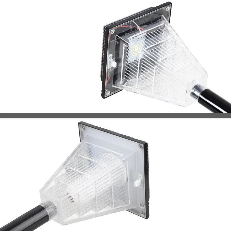 Solar garden light with 12 LED 80 lumens, IP65 ABS body, six colour options including flame light