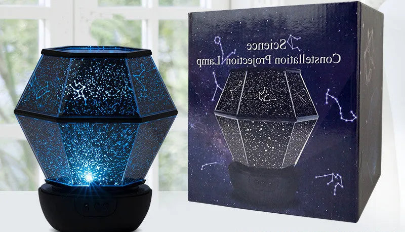 Children's rotating stars night light with LED illumination in 3 colour options