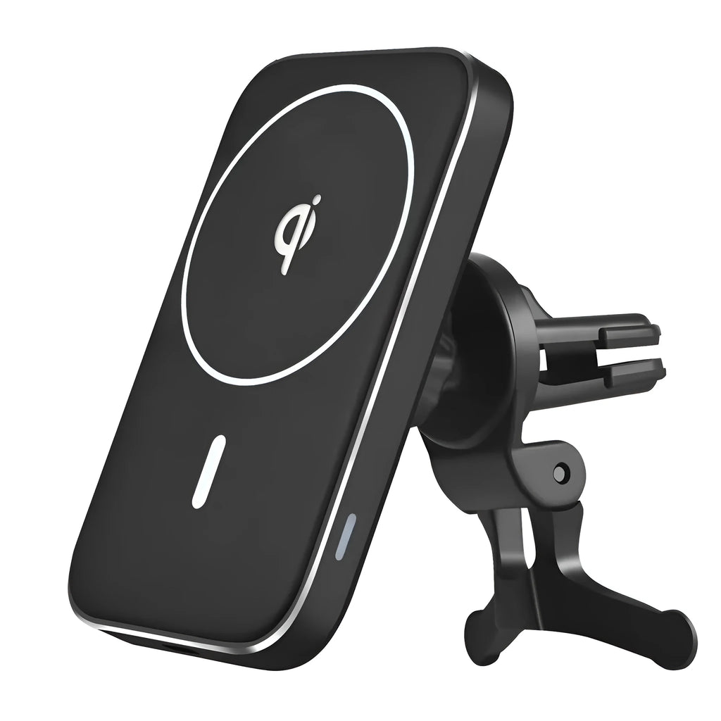 M6 magnetic wireless car bracket charger for mobile phones with black finish